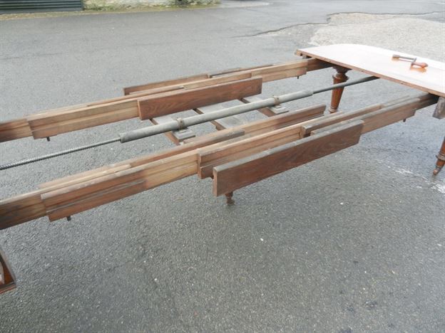 4 Metre Antique Oak Extending Table - 12ft Victorian Oak Extending Dining Table By Lamb Of Manchester