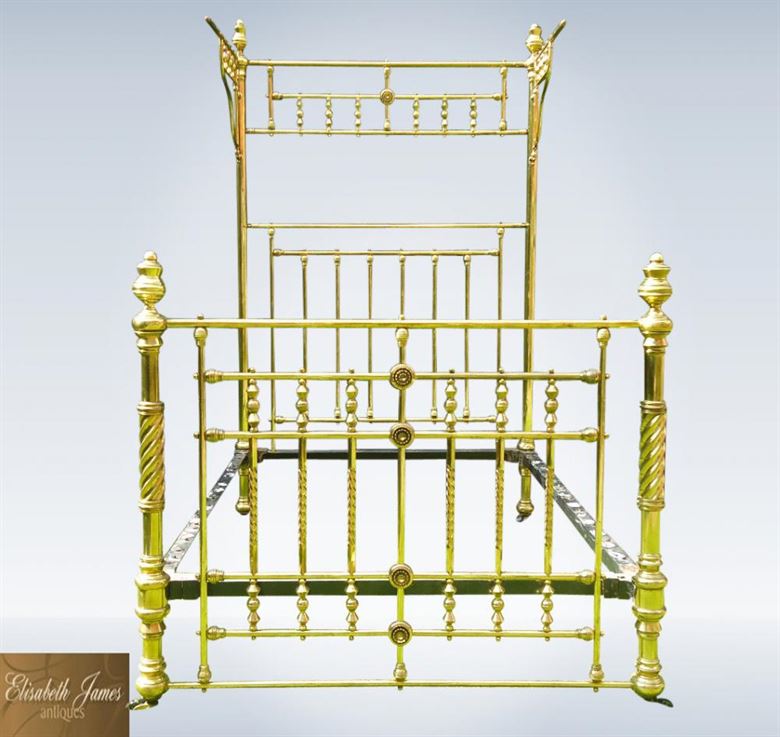 ANTIQUE FURNITURE WAREHOUSE Genuine Victorian Brass Canopy Half