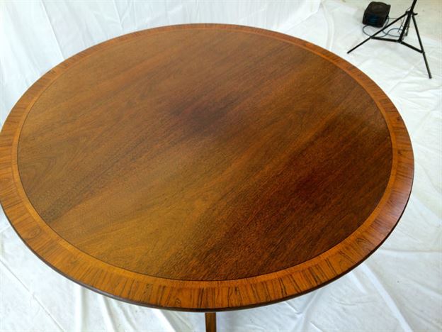 Large Regency Round Table - Eight Seater Regency Revival Mahogany Round Breakfast Table