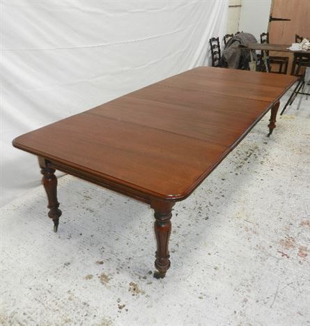 Large William IV Mahogany Table - 3 Metre Early 19th Century Mahogany Extending Dining Table 