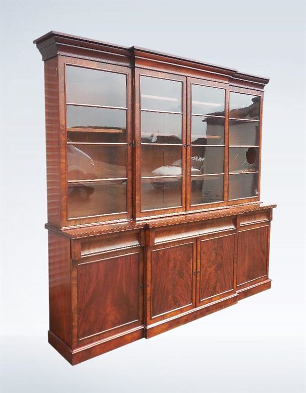 Large Antique Library Bookcase Regency Georgian