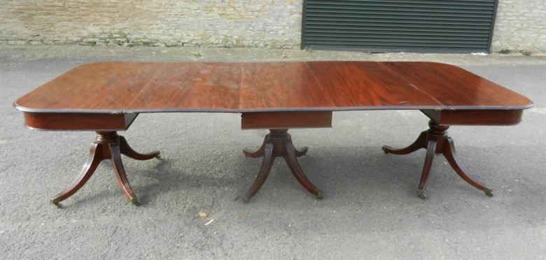 Very Versatile 10ft Long Original Late Georgian Period Regency Mahogany Antique Dining Table