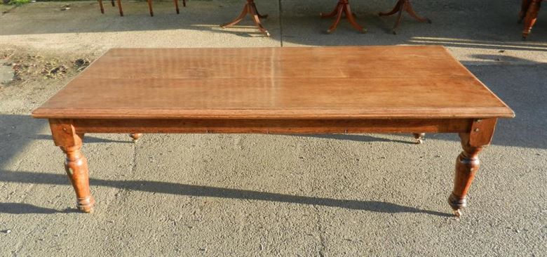 Victorian Oak Refectory Table - 8ft 19th Century Solid Oak Refectory Dining Table To Seat 10 People