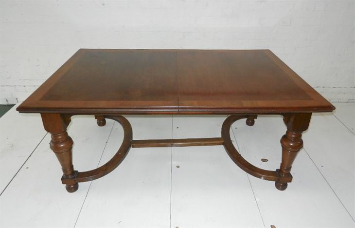Antique Arts Crafts Dining Table - 9ft Edwardian Walnut Extending Dining Table 