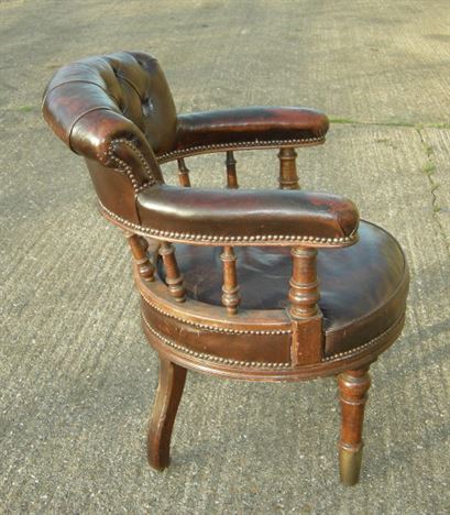 ANTIQUE FURNITURE WAREHOUSE - Antique Leather Desk Chair - Late 19th Antique Leather Desk Chair - Late 19th Century Victorian Leather Desk Chair - ANTIQUE FURNITURE WAREHOUSE - Antique Leather Desk Chair - Late 19th