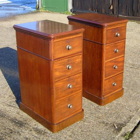 ANTIQUE FURNITURE WAREHOUSE - Antique Pair Bedside Drawers - Pair of ...