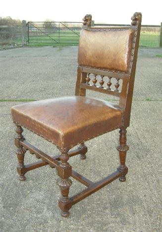 ANTIQUE FURNITURE WAREHOUSE - Antique Set 10 Oak Chairs 17th Century Antique Set 10 Oak Chairs 17th Century Style - 17th Century Revival Jacobean Set Of 10 - ANTIQUE FURNITURE WAREHOUSE - Antique Set 10 Oak Chairs 17th Century