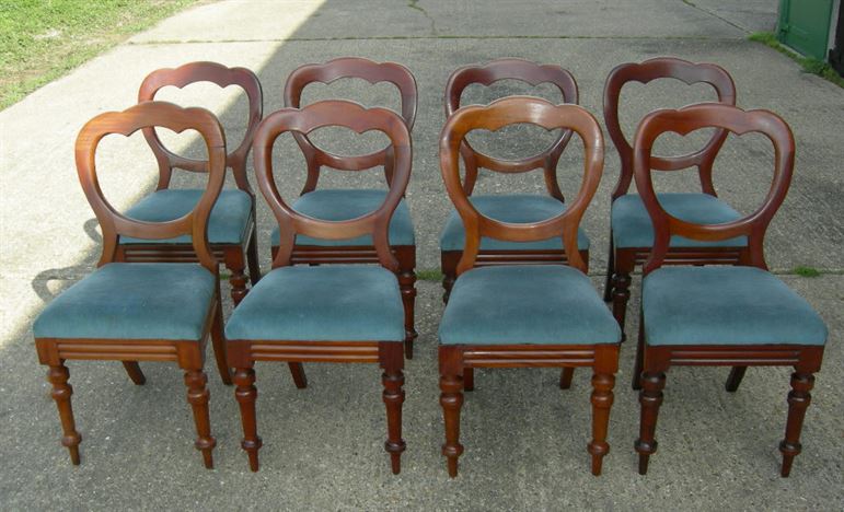 Antique Furniture Warehouse Set 8 Dining Chairs Of Antique Set 8 Dining Chairs Of Eight Victorian Gany Crown Balloon Back