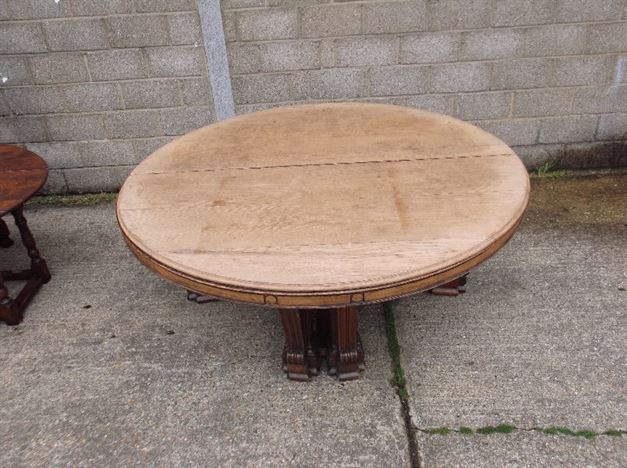 7 table how round foot seats many Huge ANTIQUE Table WAREHOUSE  Antique FURNITURE  Round