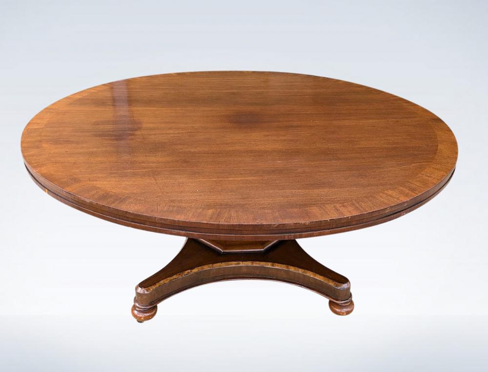 Large Antique Mahogany Circular Regency Manner Table 
