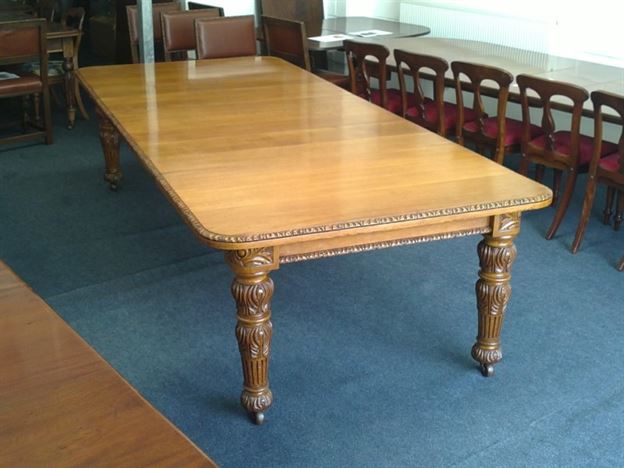 ANTIQUE FURNITURE WAREHOUSE - Large Victorian Dining Table - 10ft 3 ...