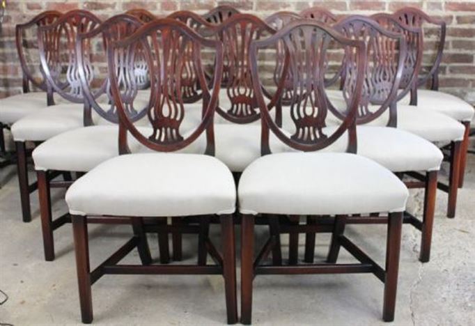 Antique Furniture Warehouse Long Set Of Dining Chairs Long Set Of Antique Dining Chairs Fourteen 14 George Iii Period Hepplewhite Mahogany