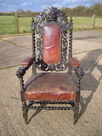 ANTIQUE FURNITURE WAREHOUSE - Set 14 Antique Jacobean Chairs - Set Set 14 Antique Jacobean Chairs - Set Of 14 Fourteen 17th Century Jacobean Design Oak High - ANTIQUE FURNITURE WAREHOUSE - Set 14 Antique Jacobean Chairs - Set