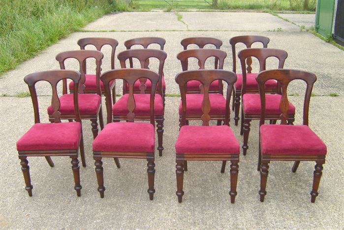 ANTIQUE FURNITURE WAREHOUSE - Set Of Twelve Antique Dining Chairs Set Of Twelve Antique Dining Chairs - Set Of Twelve Victorian Dining Chairs With Bar Backs - ANTIQUE FURNITURE WAREHOUSE - Set Of Twelve Antique Dining Chairs
