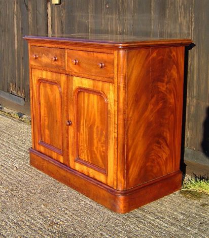 Small Victorian Cupboard - Small Proportioned Victorian Flame Mahogany Cabinet Chiffonier